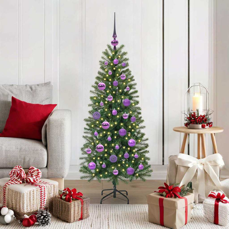 Chargez l'image dans la visionneuse de la galerie, Vidaxl kunstkerstboom met 150 led met standaard groen 120 cm pe en pvc
