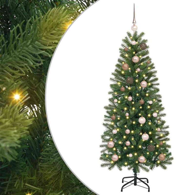 Chargez l'image dans la visionneuse de la galerie, Vidaxl kunstkerstboom met 150 led met standaard groen 150 cm pe en pvc
