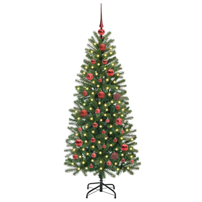 Chargez l'image dans la visionneuse de la galerie, Vidaxl kunstkerstboom met 150 led met standaard groen 150 cm pe en pvc

