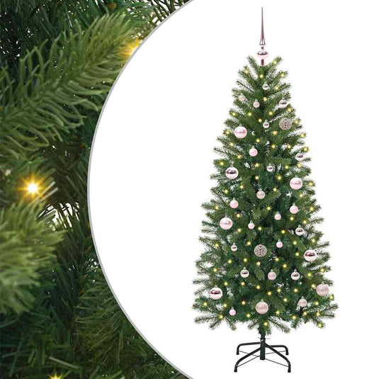 Vidaxl kunstkerstboom met 150 led met standaard groen 150 cm pe en pvc