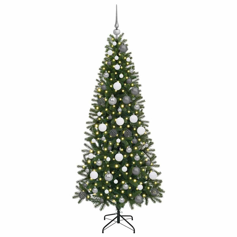 Chargez l'image dans la visionneuse de la galerie, Vidaxl kunstkerstboom met 300 led met standaard groen 180 cm pe en pvc
