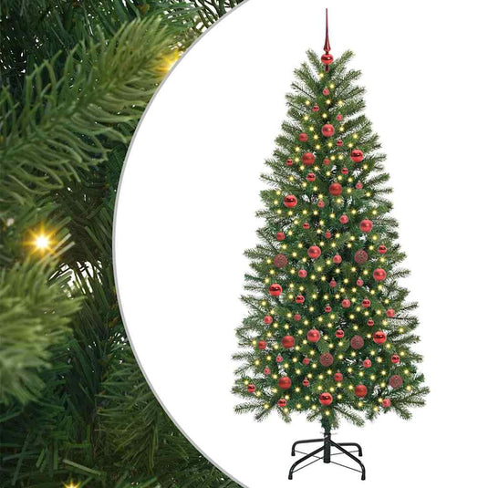Vidaxl kunstkerstboom met 300 led met standaard groen 180 cm pe en pvc
