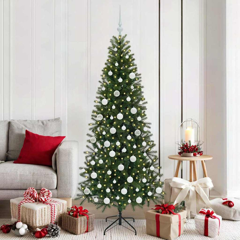 Afbeelding laden in galerijviewer, Vidaxl kunstkerstboom met 300 led met standaard groen 180 cm pe en pvc
