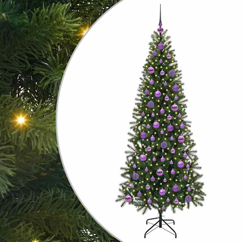 Afbeelding laden in galerijviewer, Vidaxl kunstkerstboom met 300 led met standaard groen 180 cm pe en pvc
