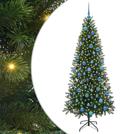 Vidaxl kunstkerstboom met 300 led met standaard groen 180 cm pe en pvc