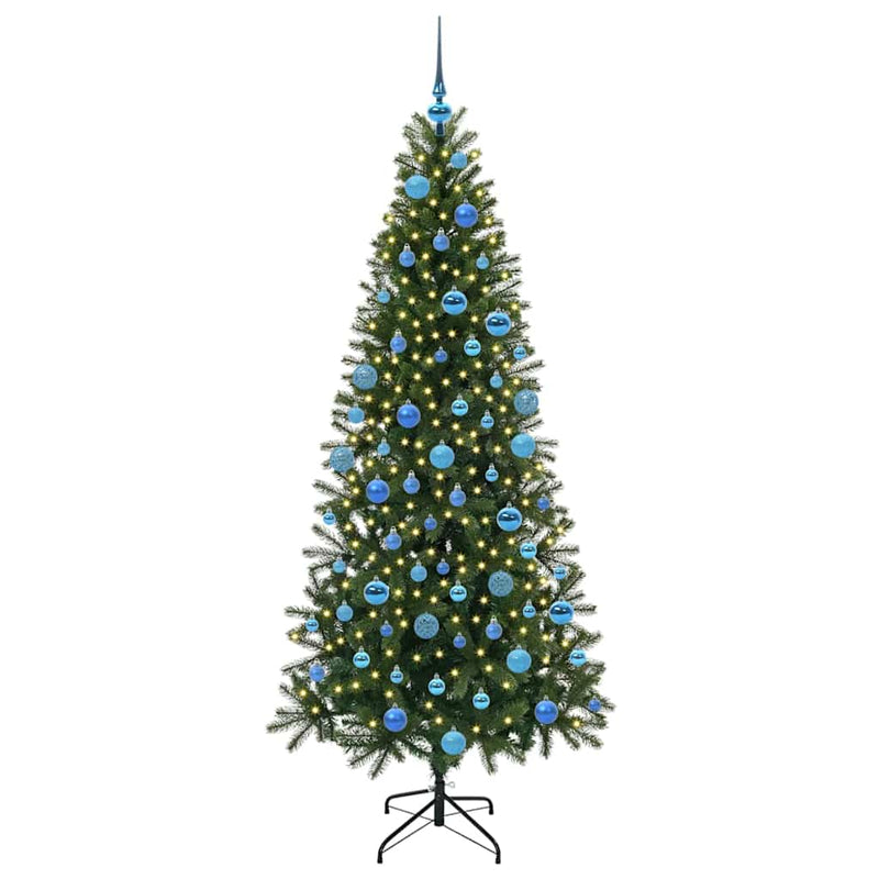 Afbeelding laden in galerijviewer, Vidaxl kunstkerstboom met 300 led met standaard groen 180 cm pe en pvc
