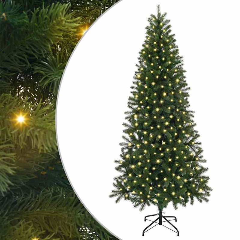 Afbeelding laden in galerijviewer, Vidaxl kunstkerstboom met 300 led met standaard groen 210 cm pe en pvc
