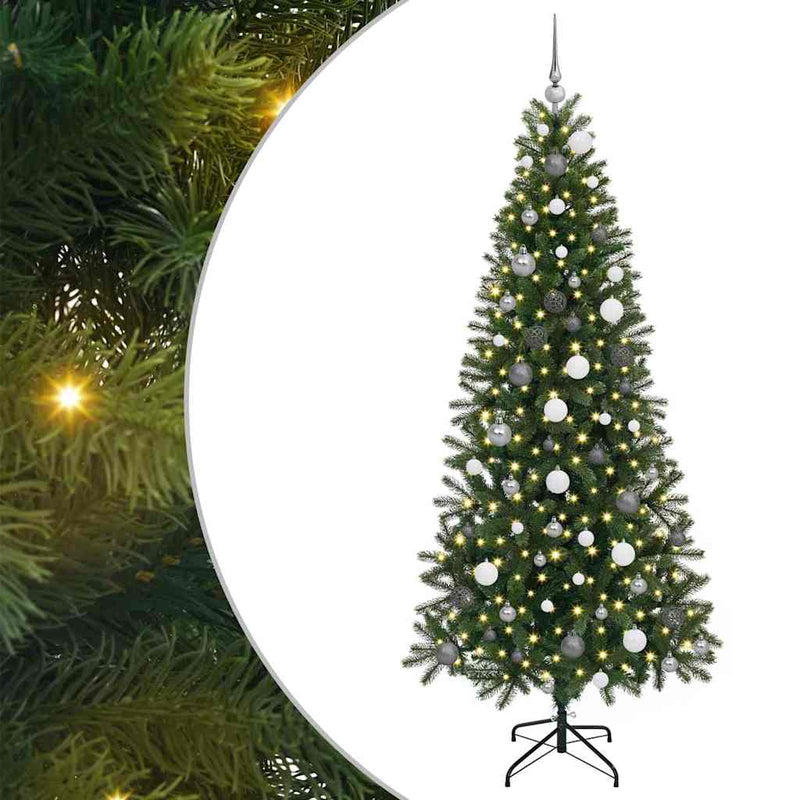 ギャラリービューアに画像をロードする, Vidaxl kunstkerstboom met 300 led met standaard groen 210 cm pe en pvc
