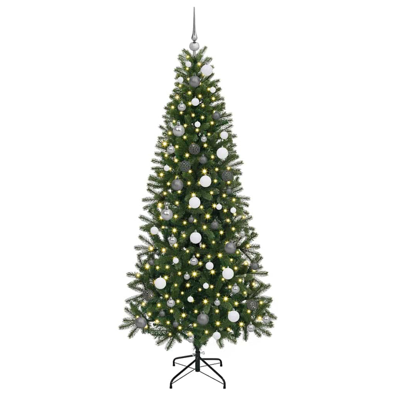 ギャラリービューアに画像をロードする, Vidaxl kunstkerstboom met 300 led met standaard groen 210 cm pe en pvc
