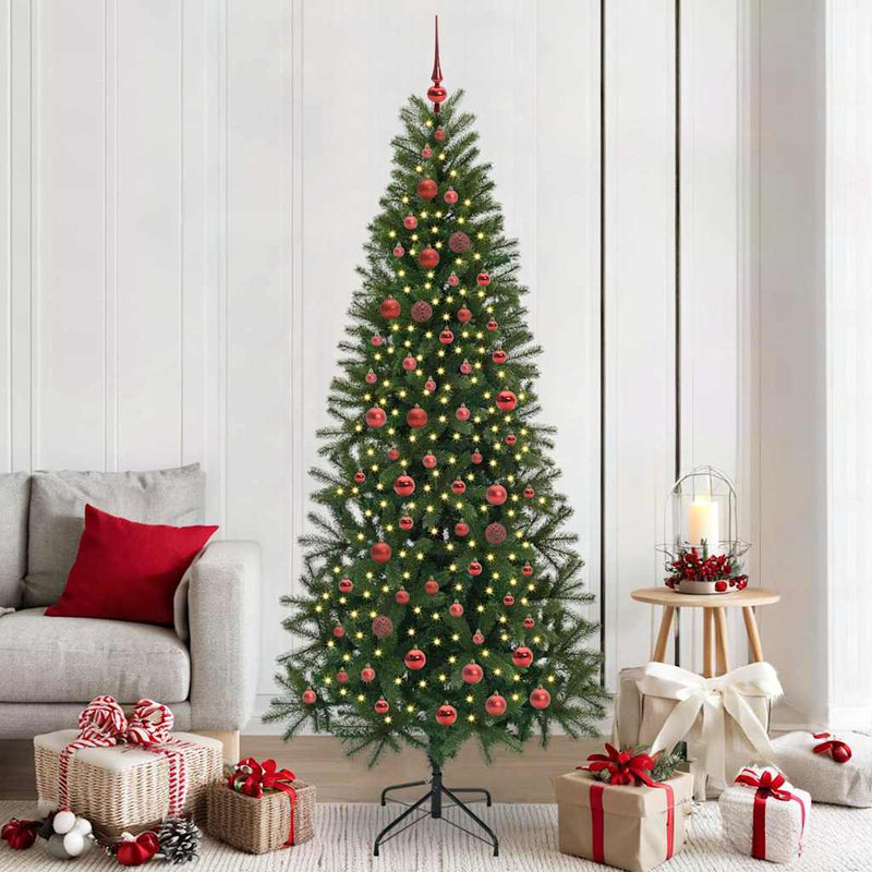 Afbeelding laden in galerijviewer, Vidaxl kunstkerstboom met 300 led met standaard groen 210 cm pe en pvc
