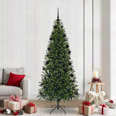 Vidaxl kunstkerstboom met 300 led met standaard groen 210 cm pe en pvc