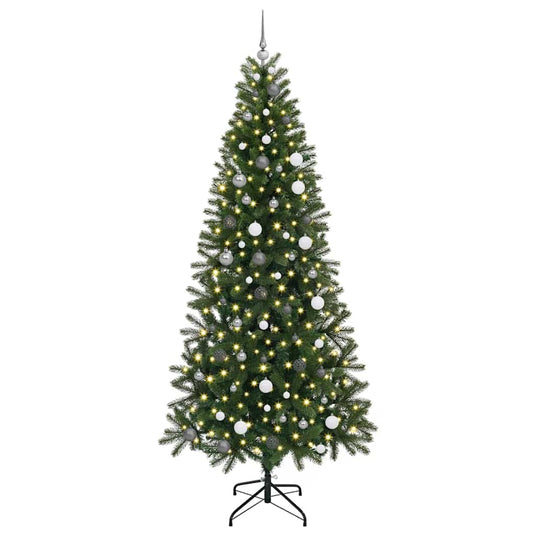 Vidaxl kunstkerstboom met 300 led met standaard groen 240 cm pe en pvc