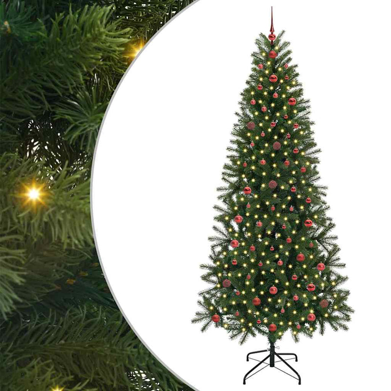 ギャラリービューアに画像をロードする, Vidaxl kunstkerstboom met 300 led met standaard groen 240 cm pe en pvc

