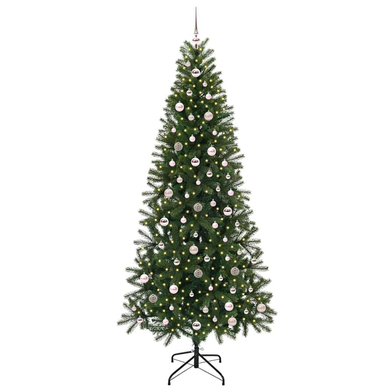 Afbeelding laden in galerijviewer, Vidaxl kunstkerstboom met 300 led met standaard groen 240 cm pe en pvc
