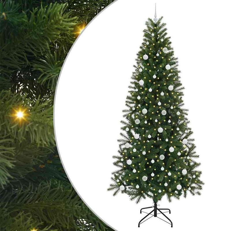 ギャラリービューアに画像をロードする, Vidaxl kunstkerstboom met 300 led met standaard groen 240 cm pe en pvc
