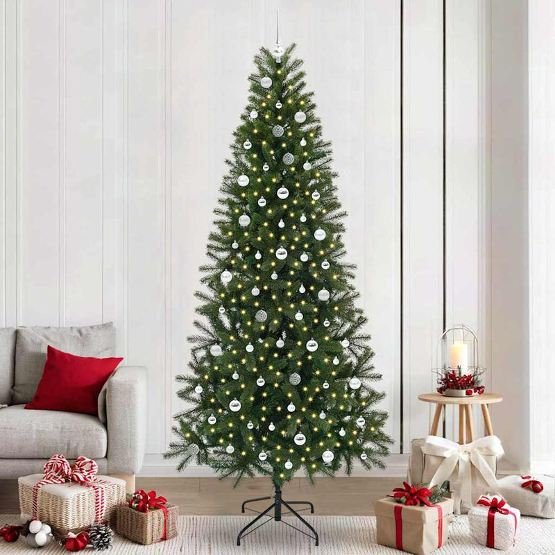 ギャラリービューアに画像をロードする, Vidaxl kunstkerstboom met 300 led met standaard groen 240 cm pe en pvc
