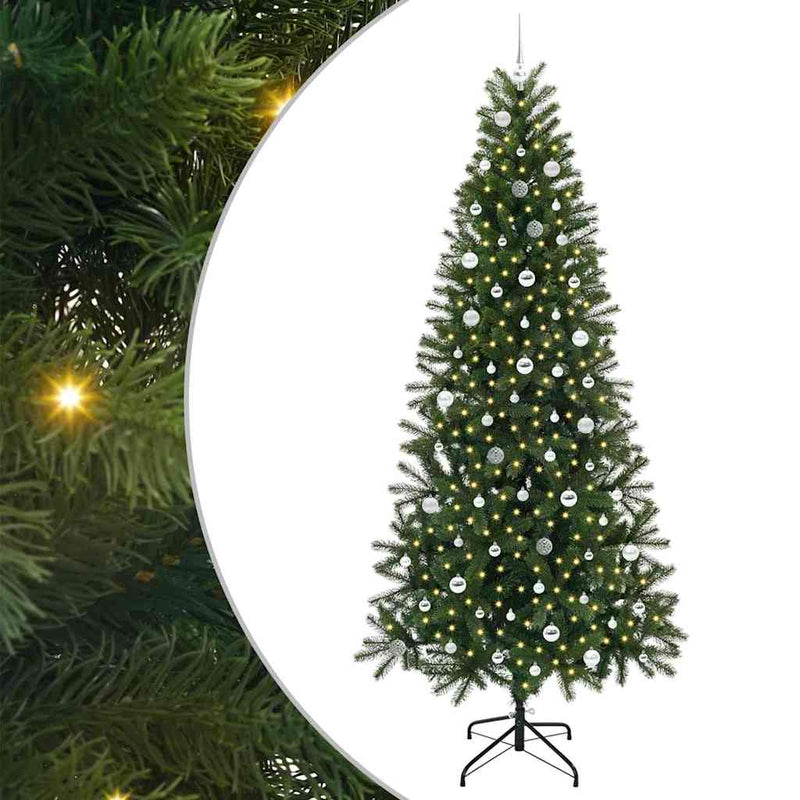 ギャラリービューアに画像をロードする, Vidaxl kunstkerstboom met 300 led met standaard groen 240 cm pe en pvc
