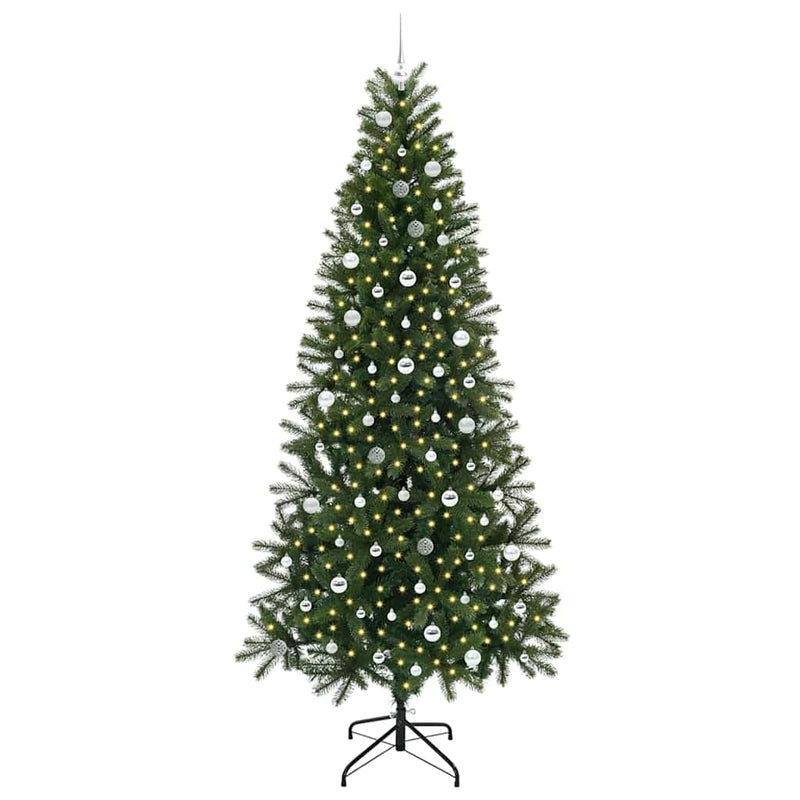 ギャラリービューアに画像をロードする, Vidaxl kunstkerstboom met 300 led met standaard groen 240 cm pe en pvc
