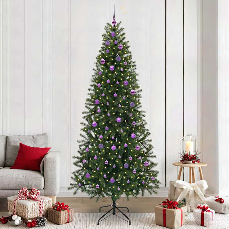 ギャラリービューアに画像をロードする, Vidaxl kunstkerstboom met 300 led met standaard groen 240 cm pe en pvc
