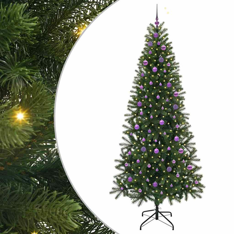 ギャラリービューアに画像をロードする, Vidaxl kunstkerstboom met 300 led met standaard groen 240 cm pe en pvc
