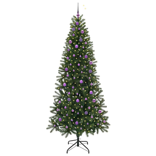 Vidaxl kunstkerstboom met 300 led met standaard groen 240 cm pe en pvc