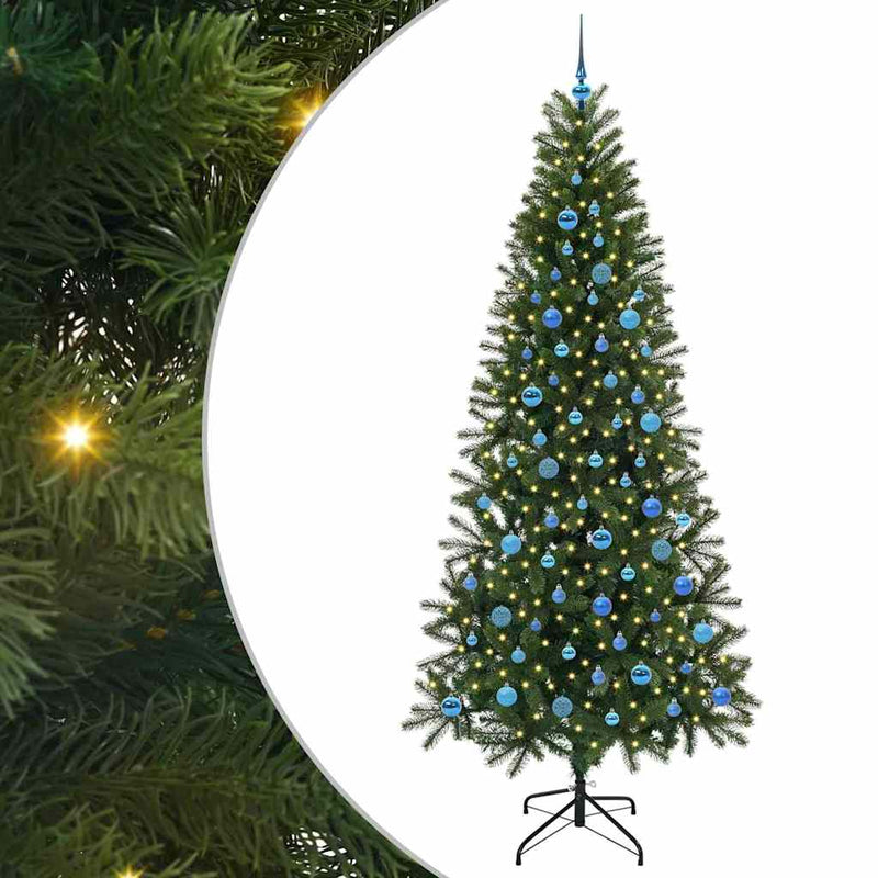 ギャラリービューアに画像をロードする, Vidaxl kunstkerstboom met 300 led met standaard groen 240 cm pe en pvc
