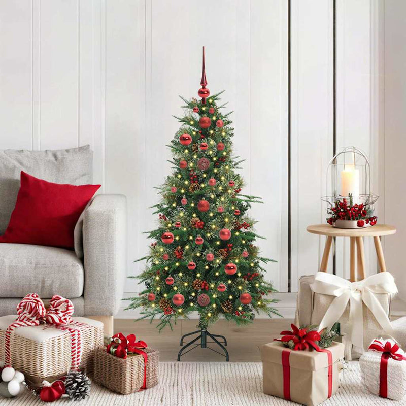 Afbeelding laden in galerijviewer, Vidaxl kunstmatige inklapbare kerstboom groen 120 cm pe en pvc
