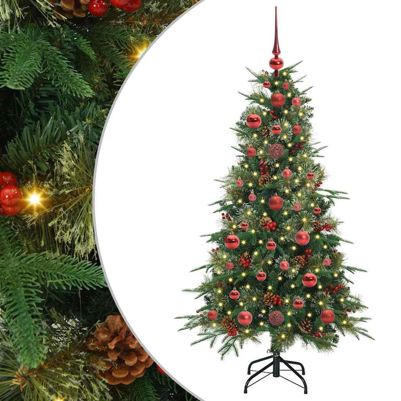 Afbeelding laden in galerijviewer, Vidaxl kunstmatige inklapbare kerstboom groen 120 cm pe en pvc
