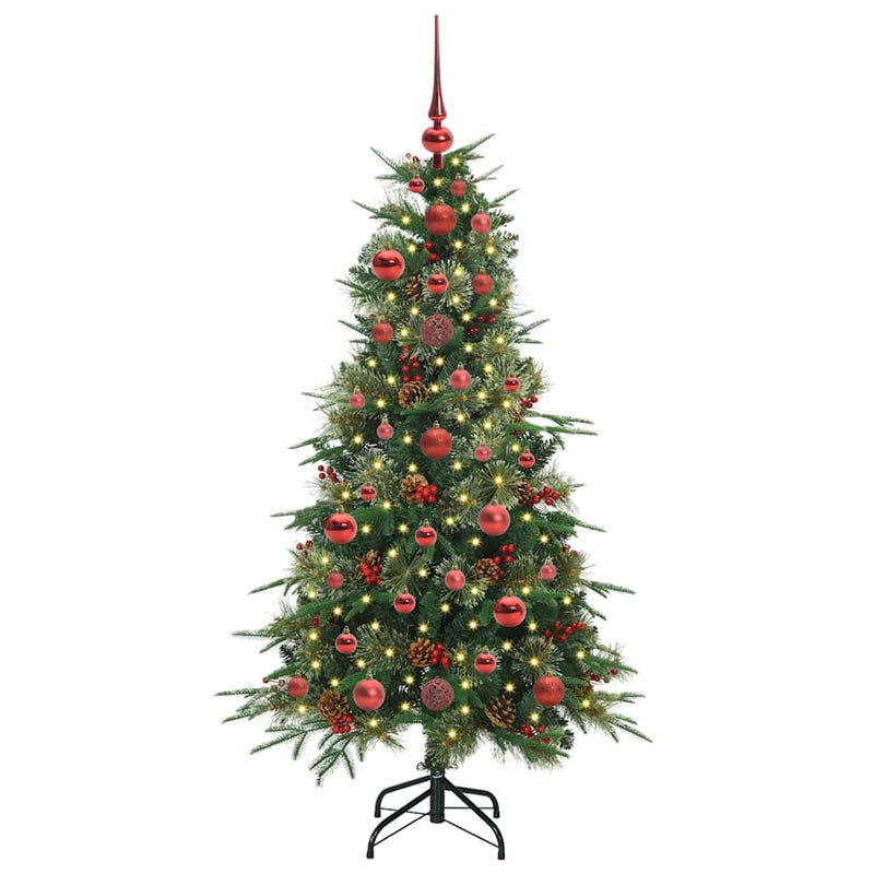 Afbeelding laden in galerijviewer, Vidaxl kunstmatige inklapbare kerstboom groen 120 cm pe en pvc
