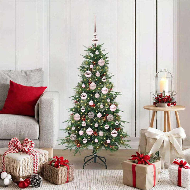 Afbeelding laden in galerijviewer, Vidaxl kunstmatige inklapbare kerstboom groen 120 cm pe en pvc
