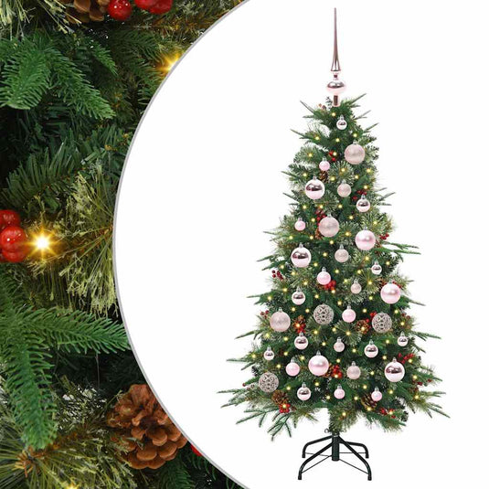 Vidaxl kunstmatige inklapbare kerstboom groen 120 cm pe en pvc