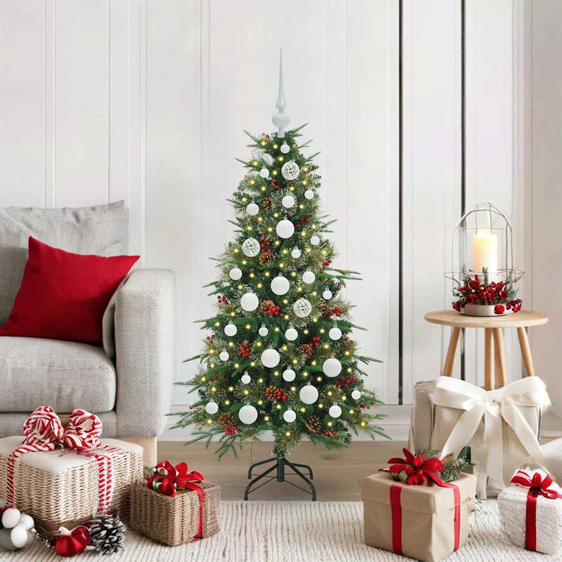 Afbeelding laden in galerijviewer, Vidaxl kunstmatige inklapbare kerstboom groen 120 cm pe en pvc
