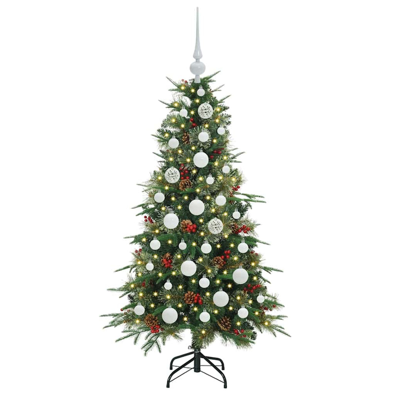 Afbeelding laden in galerijviewer, Vidaxl kunstmatige inklapbare kerstboom groen 120 cm pe en pvc
