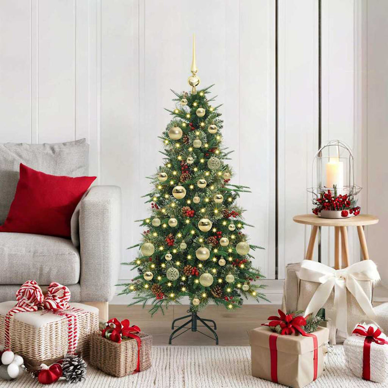 Afbeelding laden in galerijviewer, Vidaxl kunstmatige inklapbare kerstboom groen 120 cm pe en pvc

