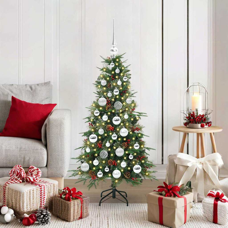Afbeelding laden in galerijviewer, Vidaxl kunstmatige inklapbare kerstboom groen 120 cm pe en pvc
