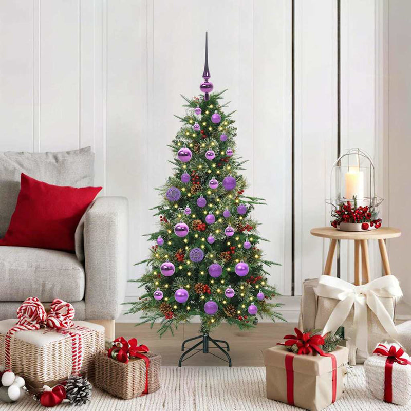 Afbeelding laden in galerijviewer, Vidaxl kunstmatige inklapbare kerstboom groen 120 cm pe en pvc
