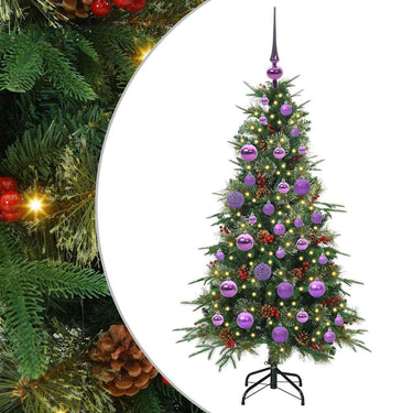 Vidaxl kunstmatige inklapbare kerstboom groen 120 cm pe en pvc