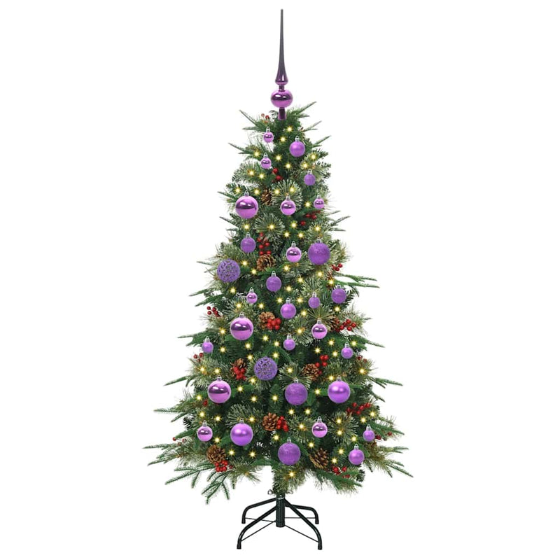 Afbeelding laden in galerijviewer, Vidaxl kunstmatige inklapbare kerstboom groen 120 cm pe en pvc
