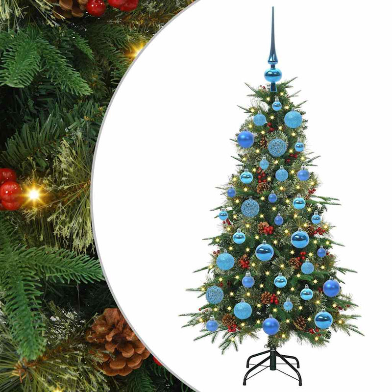 Afbeelding laden in galerijviewer, Vidaxl kunstmatige inklapbare kerstboom groen 120 cm pe en pvc
