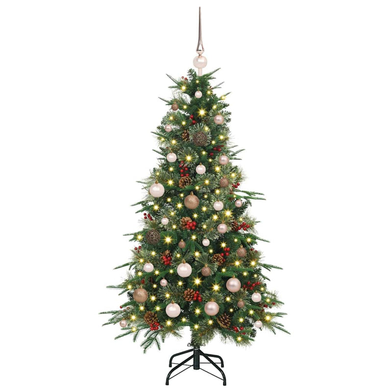 Chargez l'image dans la visionneuse de la galerie, Vidaxl kunstmatige inklapbare kerstboom groen 150 cm pe en pvc
