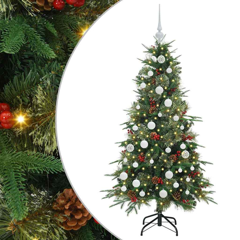 Afbeelding laden in galerijviewer, Vidaxl kunstmatige inklapbare kerstboom groen 150 cm pe en pvc
