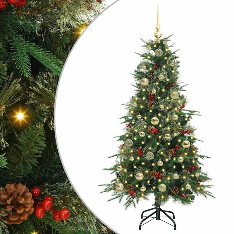 Afbeelding laden in galerijviewer, Vidaxl kunstmatige inklapbare kerstboom groen 150 cm pe en pvc
