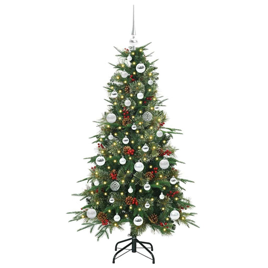 Vidaxl kunstmatige inklapbare kerstboom groen 150 cm pe en pvc