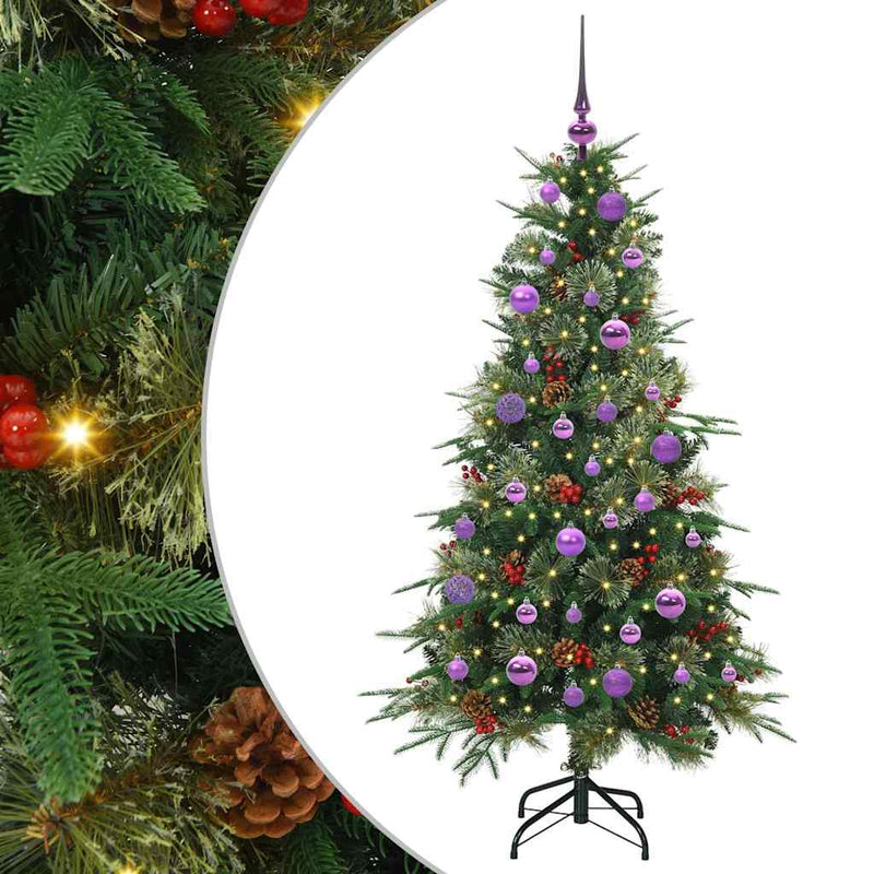 Afbeelding laden in galerijviewer, Vidaxl kunstmatige inklapbare kerstboom groen 150 cm pe en pvc

