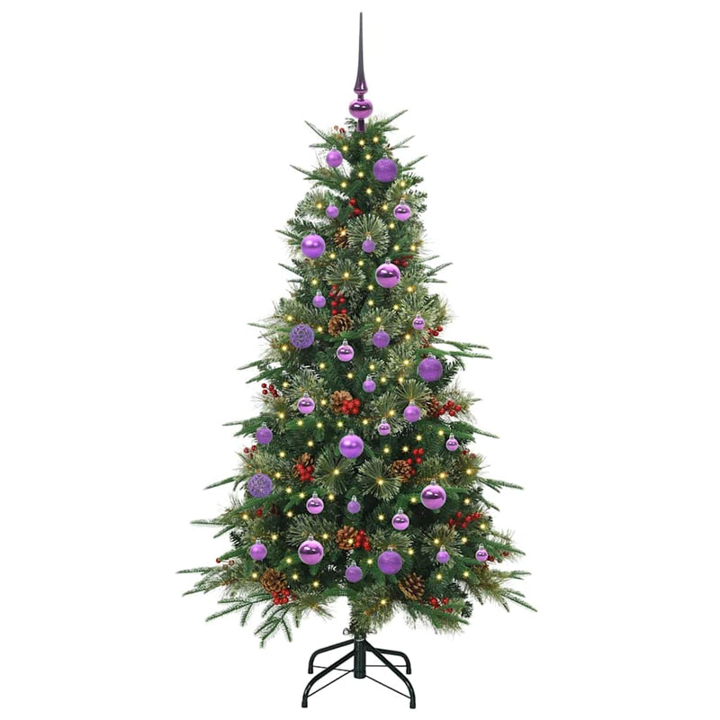 Afbeelding laden in galerijviewer, Vidaxl kunstmatige inklapbare kerstboom groen 150 cm pe en pvc
