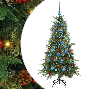 Vidaxl kunstmatige inklapbare kerstboom groen 150 cm pe en pvc