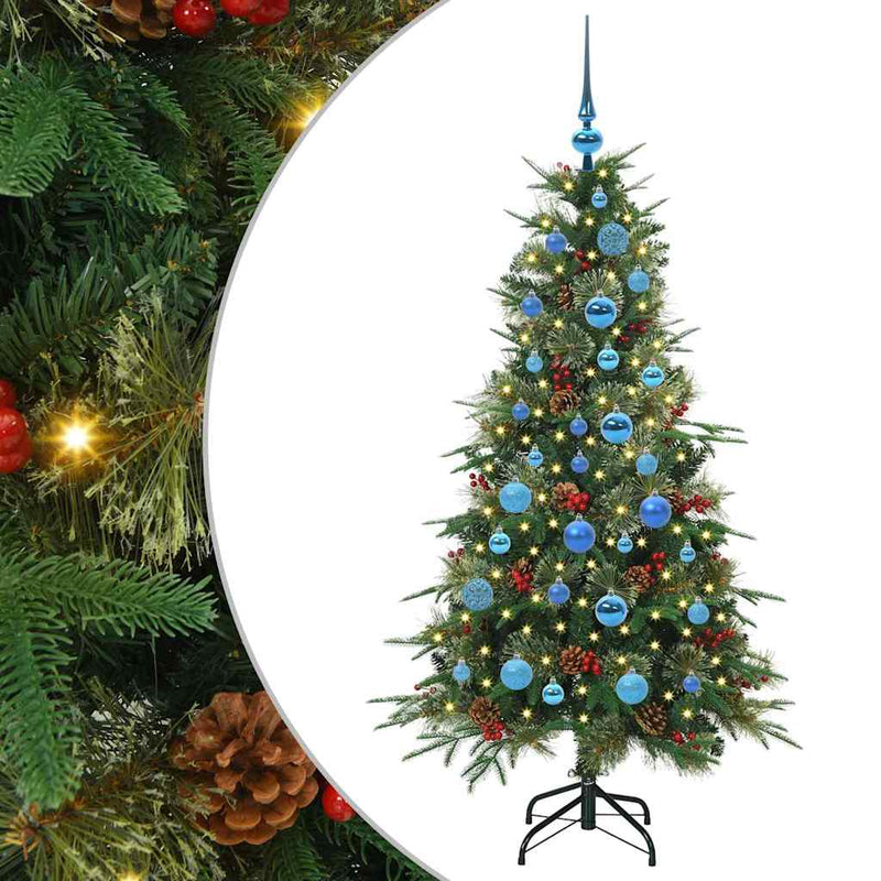 Afbeelding laden in galerijviewer, Vidaxl kunstmatige inklapbare kerstboom groen 150 cm pe en pvc
