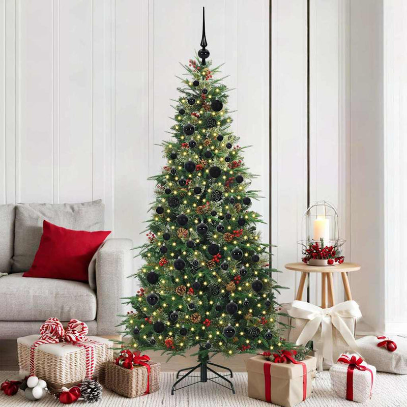 Afbeelding laden in galerijviewer, Vidaxl kunstmatige inklapbare kerstboom groen 180 cm pe en pvc
