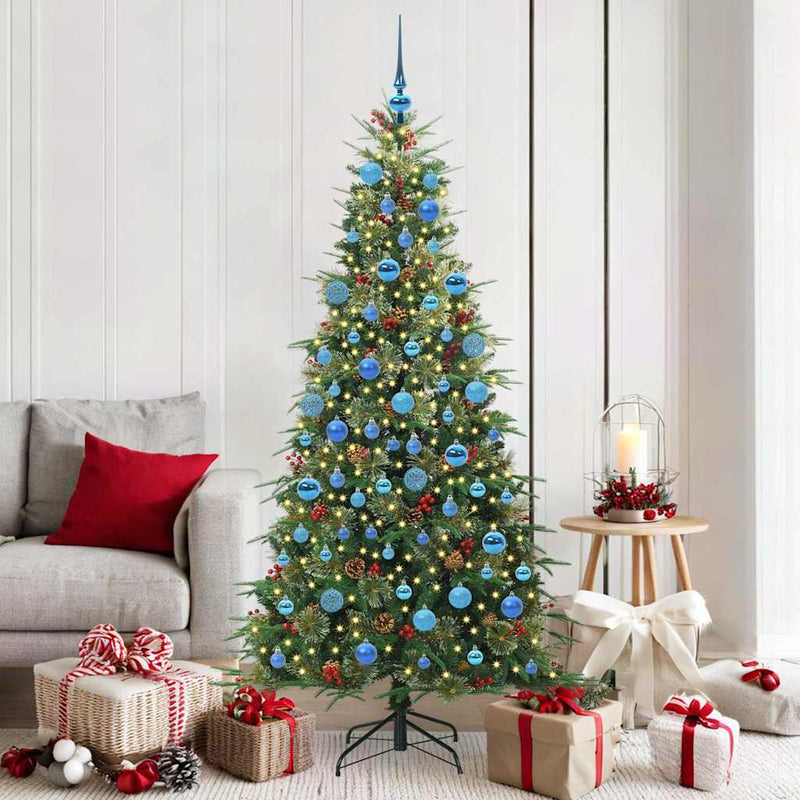 Afbeelding laden in galerijviewer, Vidaxl kunstmatige inklapbare kerstboom groen 180 cm pe en pvc
