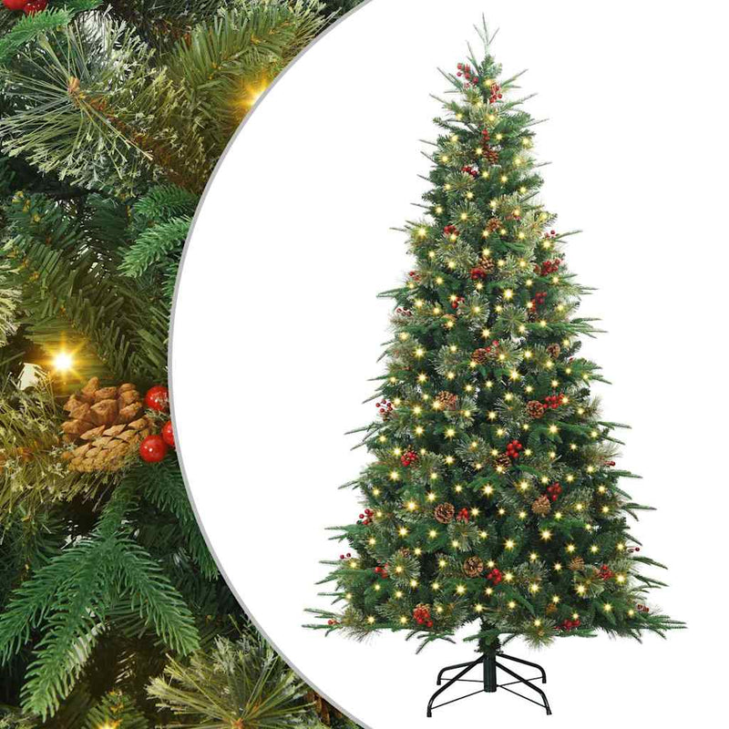 Afbeelding laden in galerijviewer, Vidaxl kunstmatige inklapbare kerstboom groen 210 cm pe en pvc

